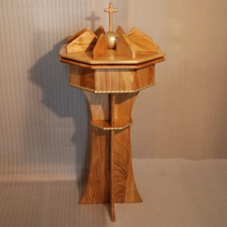 Baptismal font made of Cherry wood