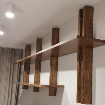 Oak bookcase dark brown