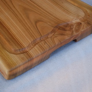 Kitchen board with a groove made of Cherry wood