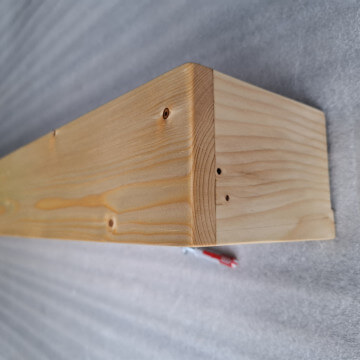 Straight spruce curtain rod