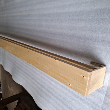 Straight spruce curtain rod
