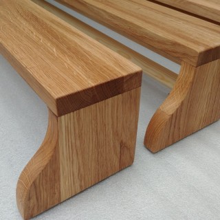 Oiled Oak curtain rods