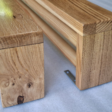 Oak curtain rods 100cm