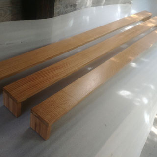 Oak lacquer curtain rods