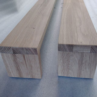 Brushed Oak curtain rods