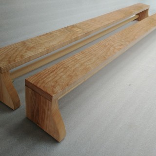 Traditional ash curtain rods