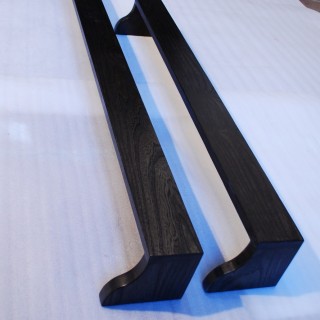 Black traditional curtain boards made of Elm wood