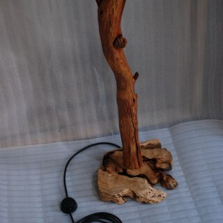 Lamp made of Plum wood