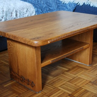 Oak bench made of 30 mm thick elements