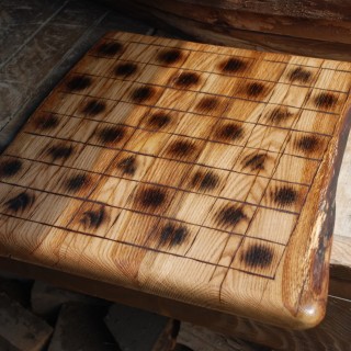Board for playing checkers or chess Oak