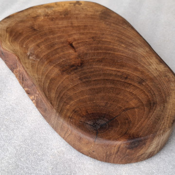 Walnut slice kitchen saucer 32 x 16 x 3.5cm