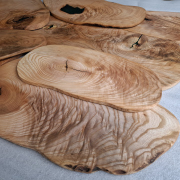 Ash serving trays wavy jars