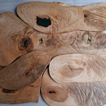 Ash serving trays wavy jars