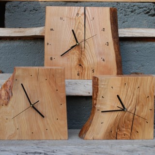 Ash block standing clocks